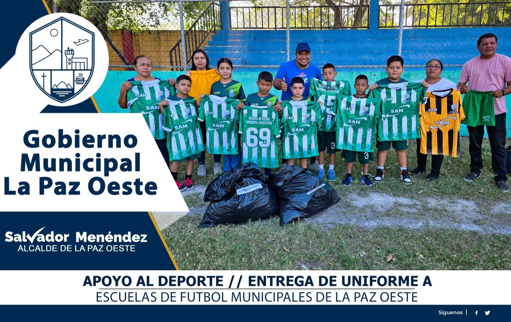 Entrega oficial de 25 juegos completos de uniformes a escuelas de Futbol.