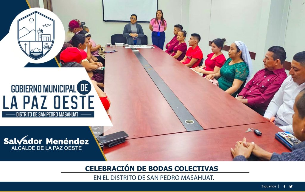 Cinco parejas formalizan su unión en bodas colectivas celebradas en San Pedro Masahuat