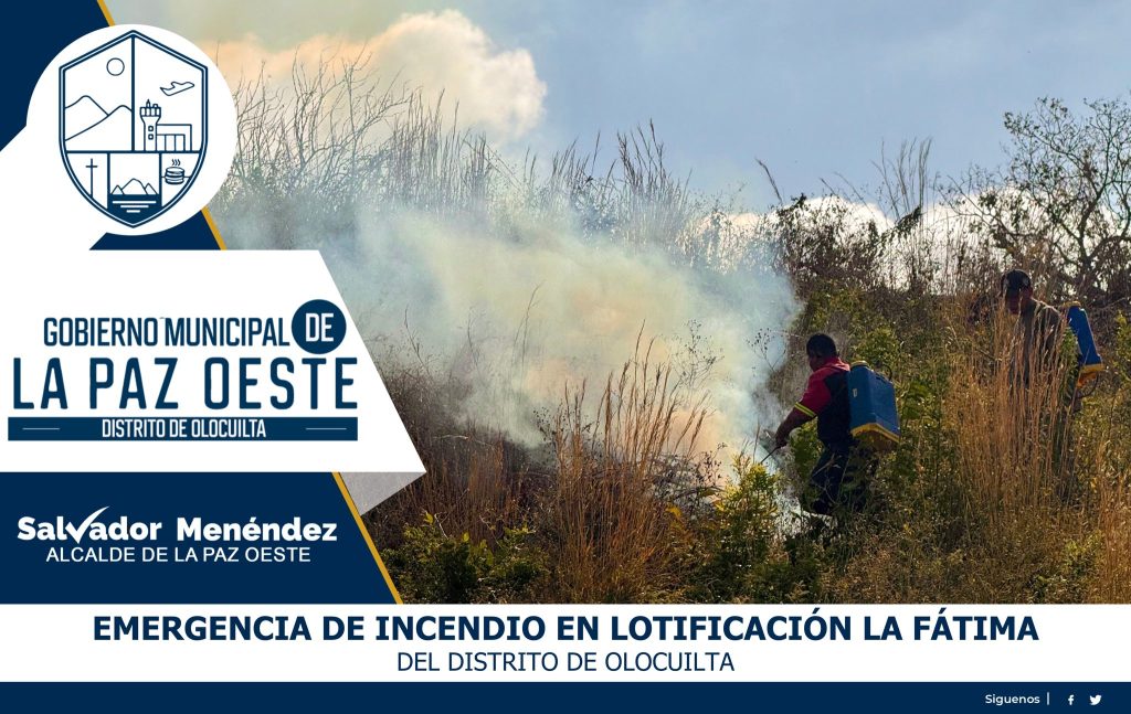 Incendio registrado en la Lotificación La Fátima