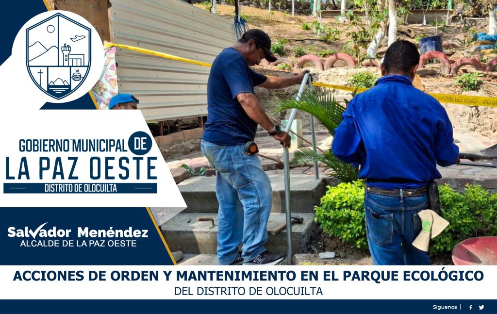 Personal municipal ejecuta acciones de orden y mantenimiento en el Parque Ecológico