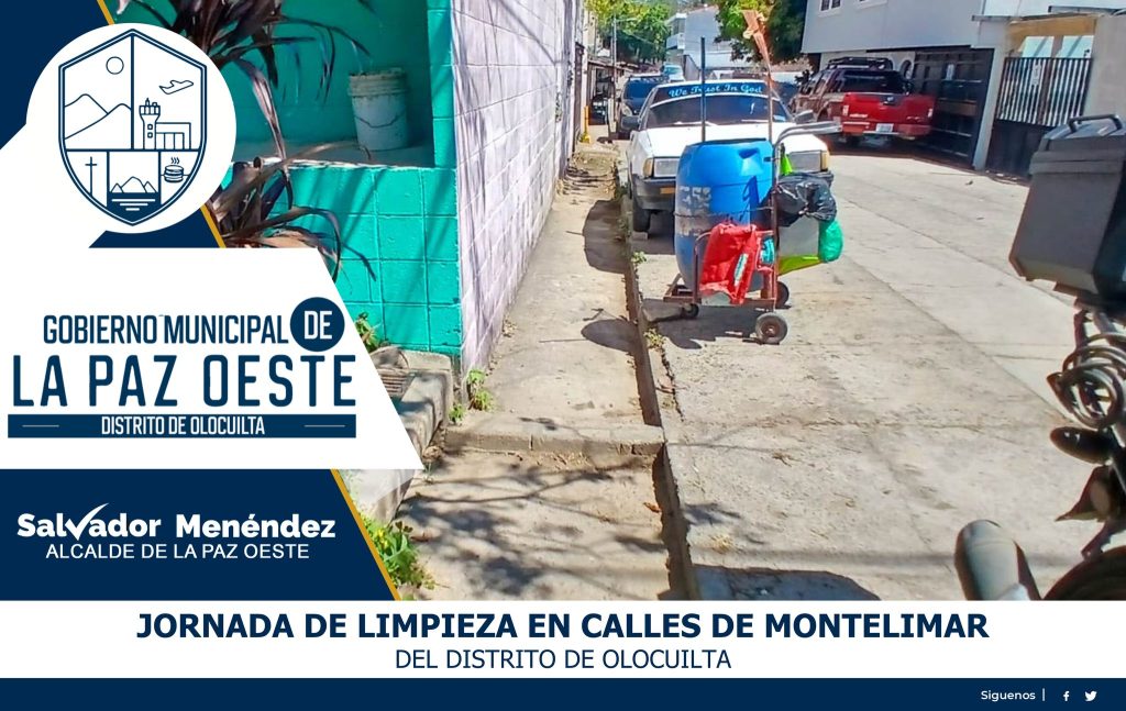 Municipalidad realiza jornada de limpieza y mantenimiento vial en calles de Montelimar
